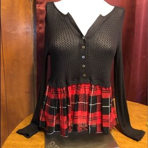 NWT Blue Rain women’s baby doll top